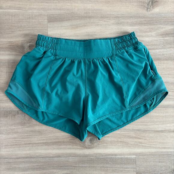 Lululemon Hotty Hot Low Rise Short 2.5" Teal Lagoon Women Size 6 - Picture 1 of 5